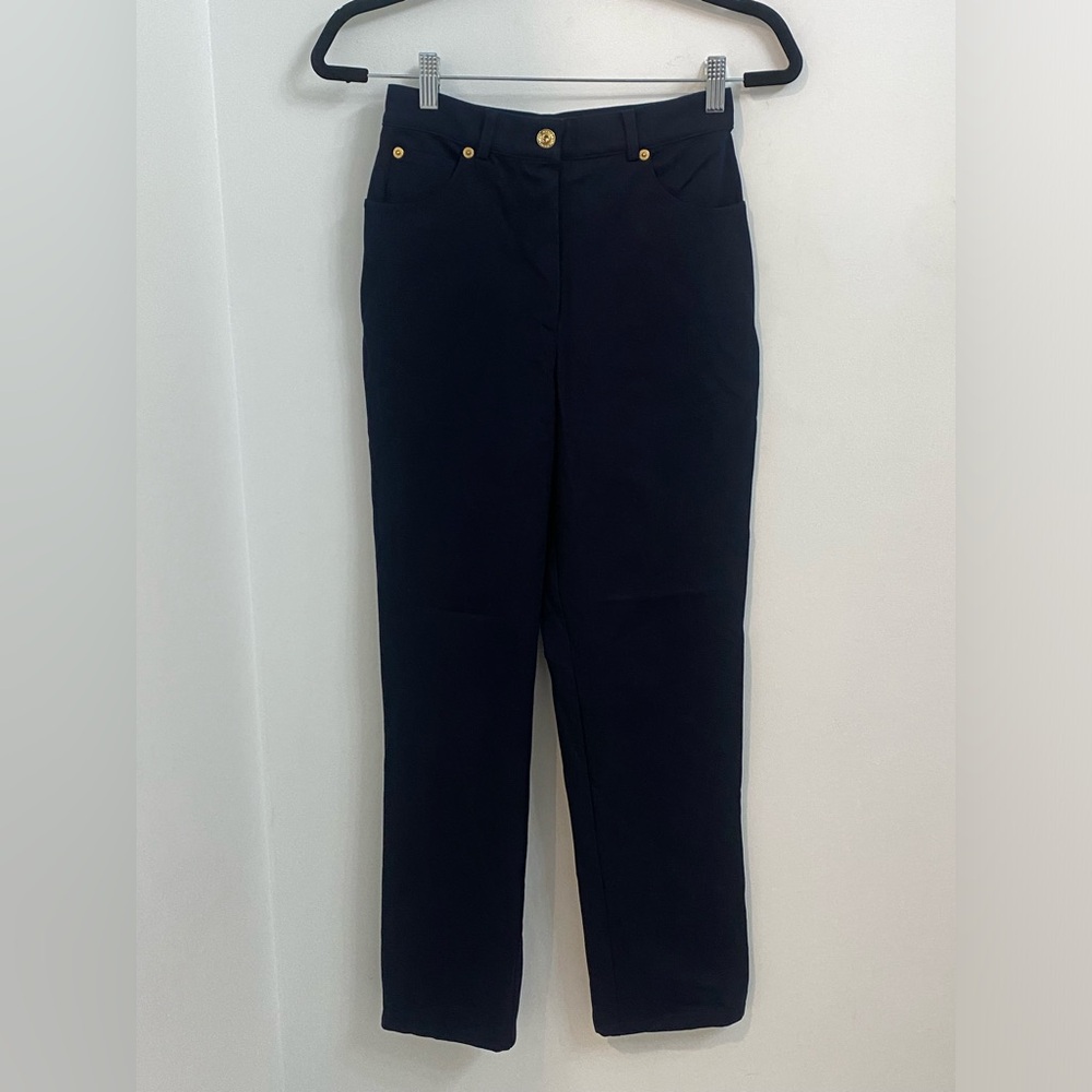 St. John Sport Dark Denim Stretch Straight Leg Jean Sz. 2